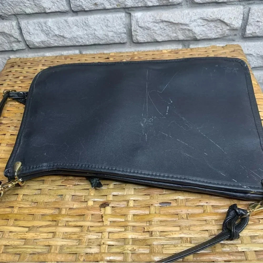 Vintage Embroidered Leather Bag Purse - Picture 7 of 9